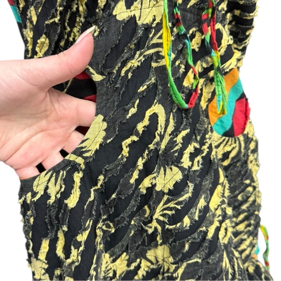 Y2K Colorful Patterned Dress with Pockets Beach Dress Funky Polka Dot - Picture 10 of 12